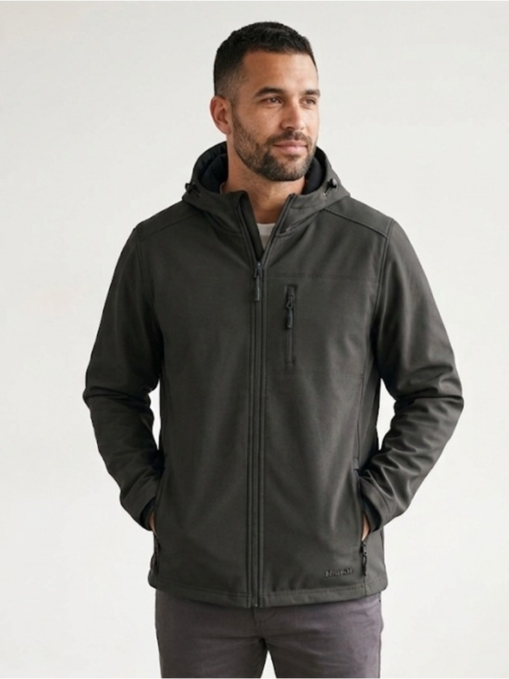 Bench Men's Hooded Lightweight Softshell Jacket - Black Size Medium NWT